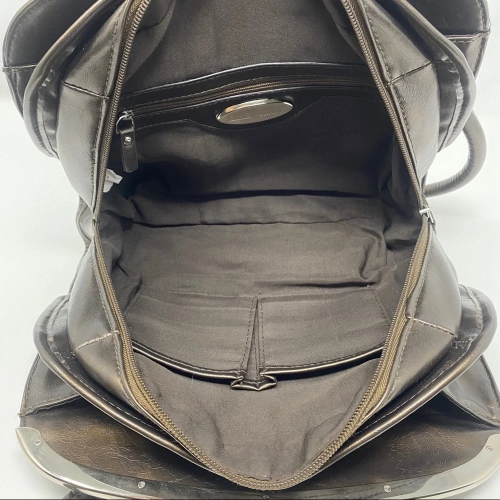 ELLEN TRACY 3 Compartment Bronze Tote Handbag